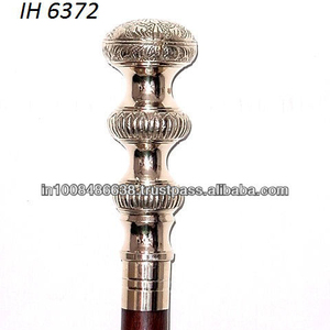 Wooden <b>Walking</b> <b>Stick</b> with Brass Knobe Handle/ Wooden <b>Walking</b> Cane with Brass Knobe Metal Handle - Product Image 2