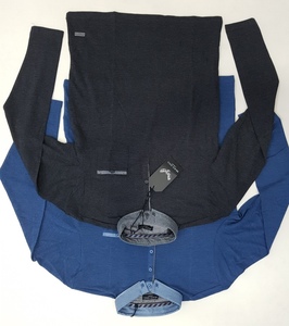 Polo en coton solide à manches longues pour hommes avec col contrasté Vêtements de prêt-à-porter du Bangladesh pour le printemps Stock de vêtements bon marché pour l'exportation - Product Image 3