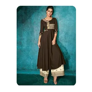 印度制造的高品质女性时尚印度双Santoon作品Salwar Kamiz