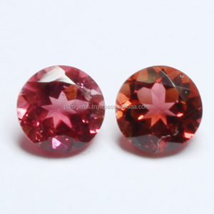 2024 turmalina roja y Rosa natural, forma mixta ovalada redonda, piedra preciosa suelta personalizada, piedra preciosa de turmalina facetada para joyería - Product Image 5