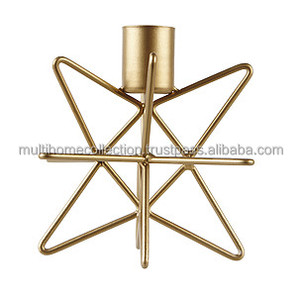 Candelero de estrella hecho en La India, nuevo diseño geométrico, increíble juego de portavelas para mesa decorativa, Base antideslizante - Product Image 2