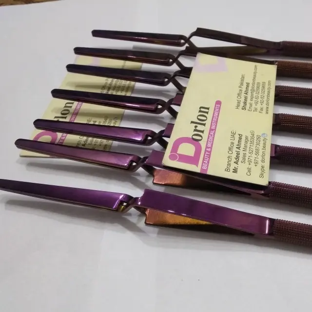 Nova Metálico plasma Roxo cor Acrílico Prego Pincher, Prego Magic wand, C Curva 3 em 1 Empurrador Da Cutícula/2019