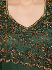 Vestido Sharara Indio, Vestidos de Chifón Indios, Vestido Casual de Chifón, Hecho a Mano, Mágico - Product Image 4