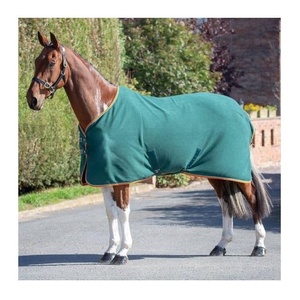Feuille de cheval d'été durable Fabricants de haute qualité Tapis de couverture en maille de cheval bleu marine en coton disponible en plusieurs couleurs Ripstop - Product Image 4