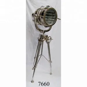 NEW ROYAL MARINE TRIPOD FLOOR LAMP NAUTICAL SEARCH LIGHT SEA MASTER