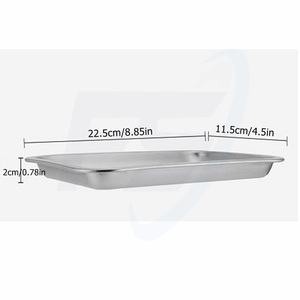 Plat à outils de laboratoire plat en acier inoxydable, plat de service de perçage professionnel, plateau pour outils médicaux dentaires meilleure qualité 1 pièce - Product Image 6