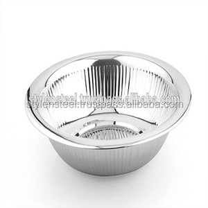 ชามผสมผลไม้ชามสแตนเลสลายทางสำหรับห้องครัวทำจากสเตนเลสสตีลสีเงินอเนกประสงค์ - Product Image 2