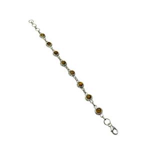 สร้อยข้อมืออัญมณีรูปตาเสือสีเงิน925ทำด้วยมือเครื่องประดับเงินโรเดียมคุณภาพดีสำหรับเป็นของขวัญกำไลข้อมืออื่นๆ - Product Image 1