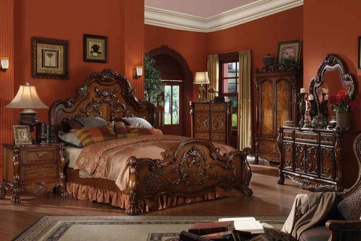 Pakistan hand geschnitzt schlafzimmer möbel sets preis, solide kirsche holz schlafzimmer set, Braun luxuriöse könig schlafzimmer möbel sets