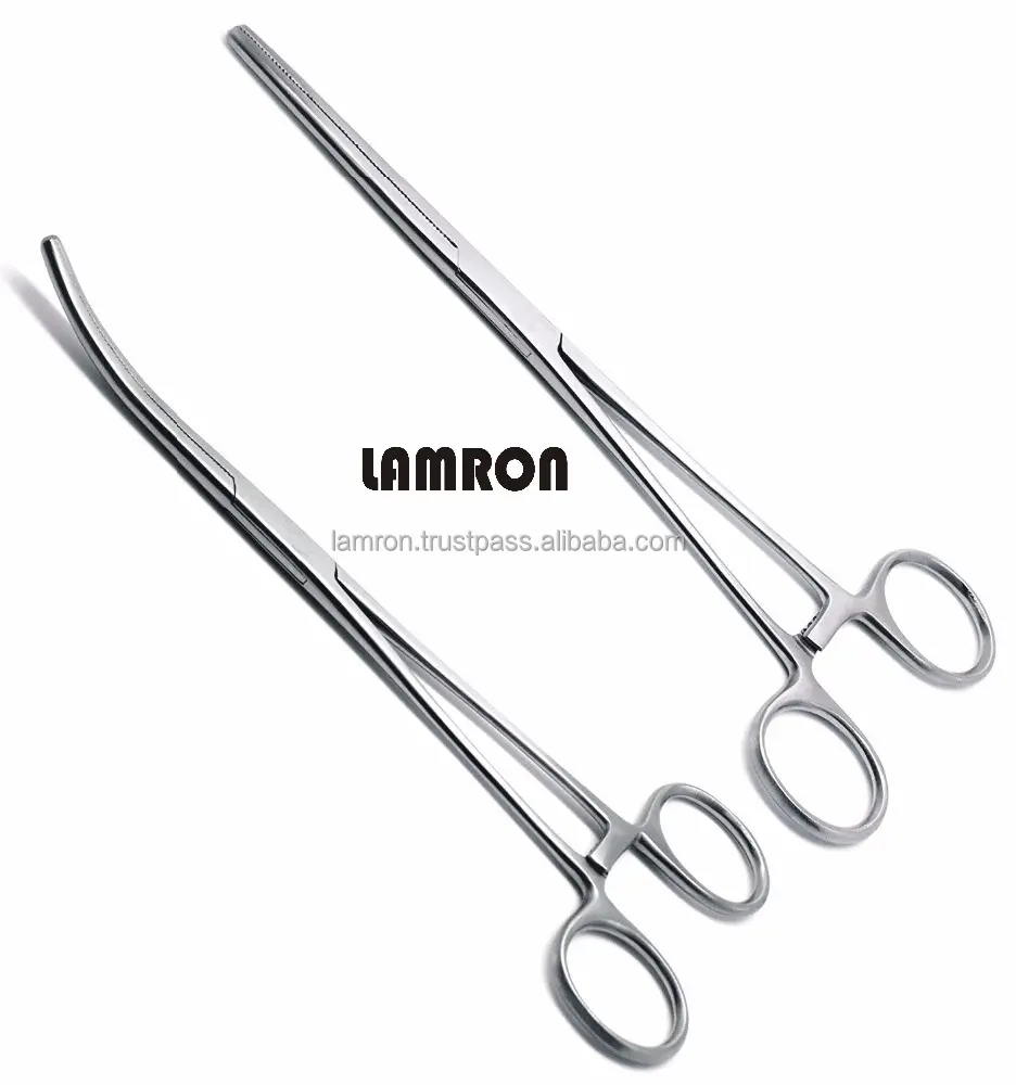 Pinzas hemostáticas Pean Rochester, instrumentos quirúrgicos de acero inoxidable, recto y curvo de 8 pulgadas, pinza médica