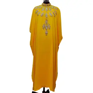 trendy wholesale collection dubai muslim dress heavy beaded work designer islamic wedding dress womens jalabiya