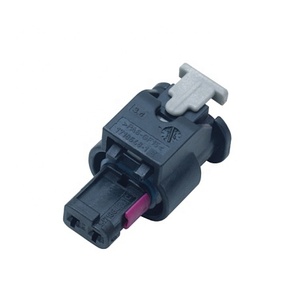 Connettore Automobilistico Impermeabile a 2 Pin Femmina (1-1718643-1) in Plastica Nera PA66+GF CN;ZHE <span class=keywords><strong>AHI</strong></span> - Product Image 1