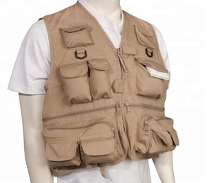 Chaleco de Seguridad de Algodón para Verano, Cierre de Cremallera, Transpirable, Cortavientos, Chaleco de Caza, Bordado, Exterior de Lona, Servicio OEM Disponible - Product Image 6