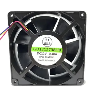 127x127x38mm 2 כדור 12V DC צירי קירור מאוורר עם UL