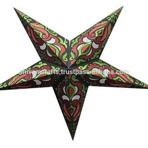 Dekoratif dicetak Glitter kertas Bintang gantung lentera untuk dekorasi grosir grosir pemasok dari <span class=keywords><strong>India</strong></span>