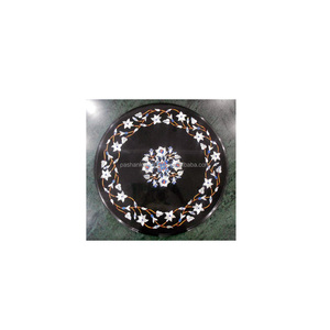 Marble Inlay Table Top with Mother of Pearl Inlay Work - Product Image 1