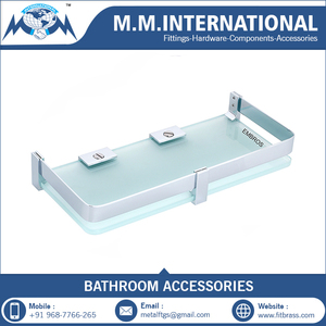 Étagère décorative en verre anti-poussière robuste fabricant d'accessoires de salle de bain - Product Image 4