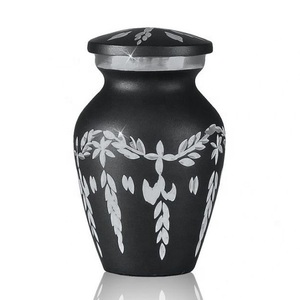 Urna de Metal de diseño blanco de pájaro de estilo europeo para cenizas de mascotas recuerdo funerario de latón/aluminio para almacenamiento - Product Image 1