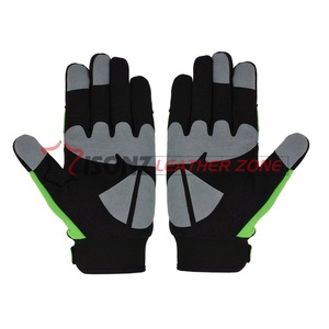 Guantes de Trabajo Mecánico de Cuero Sintético para Hombre, Guantes de Ensamblaje con Protección Extra en la Palma, Protección Antichoque para Manos y Brazos - Product Image 2
