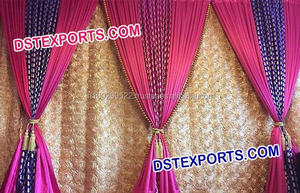 Punjabi ม่านติดหลังเวทีงานแต่งงานแบบอินเดีย Mehandi-ปรับแต่งสีและขนาดผ้าทนทานดีไซน์ใหม่ - Product Image 3