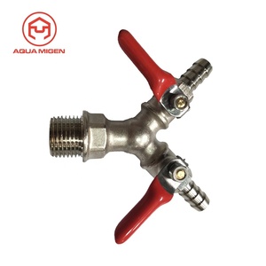 Ottone Y 3 Vie Spento Valvola A Sfera Raccordo del Tubo Barb Carburante Gas MORSETTO Tee - Product Image 1