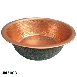 Bol de pédicure en cuivre poli Portable bol de pédicure bol de pédicure en métal cuivre Antique/bol de Massage - Product Image 3