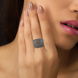 Anillo de Plata de Ley 925 con Diseño Indio Hecho a Mano con Diamantes Pavé, Nuevo Diseño de Anillo de Jaula - Product Image 5