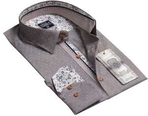 ชุดเสื้อเชิ้ตผ้าสักหลาดผ้าฝ้าย100% ผู้ชายแขนยาวสำหรับฤดูร้อนสีทึบสำหรับผู้ใหญ่ - Product Image 1