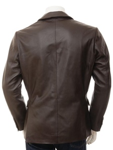 Chaqueta de moda de cuero Real para hombre - Product Image 2