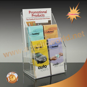 ที่กําหนดเองอะคริลิคใสตารางบัตรโบรชัวร์ขาตั้งจอแสดงผลติดผนังผู้ถือป้ายอะคริลิคชั้นวางโบรชัวร์ - Product Image 2