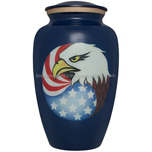 มาเจสติกสีแดงนกอินทรีเผาศพโกศอุปกรณ์งานศพ Brassworld อินเดีย - Product Image 2