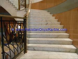 Ziarat Diseño moderno Blanco Carrara Mármol Espiral Escaleras Elevadores Uso interior y exterior Material de piedra natural - Product Image 4