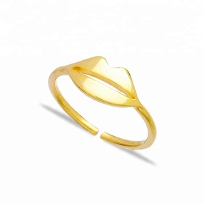 Nhẫn Thiết Kế Hình Đôi Môi Tối Thiểu Có Thể Điều Chỉnh Ở Thổ Nhĩ Kỳ Bán Buôn Trang Sức Bạc Thủ Công - Product Image 1