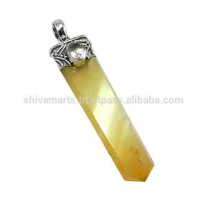 Belle Aventurine Naturelle Cristal Gemme Crayon Pendentif À La Main En Argent Sterling 925 Fine Jewelry Pendentifs Charmes Fine - Product Image 2