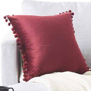 Coussin décoratif bas quantité minimale de commande Shams taie d'oreiller Designers extérieur velours taie d'oreiller ensemble avec différentes couleurs d'Inde - Product Image 4