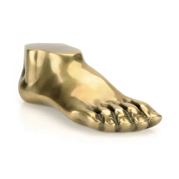 Brass Gold Foot Paperweight Decorative