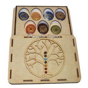 Plain 7 <b>Chakra</b> Oval With <b>Chakra</b> Gift Box - Product Image 1