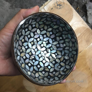 ชามเปลือกมะพร้าวสีสันสดใสเครื่องใช้บนโต๊ะอาหารสไตล์เปลือกหอยเครื่องตกแต่งแกะสลักด้วยมือจาก Vietnam-HT58198 - Product Image 2