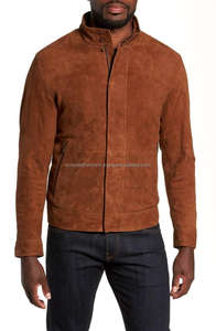 Blouson en cuir suédé Bomber Blouson d'hiver en fourrure de mouton - Product Image 2