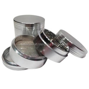 elegantMETAL <b>HERB</b> <b>GRINDER</b> | ALUMINIUM SPICE HAND <b>GRINDER</b> | 4 PARTS CUSTOMIZED LOGO ALUMINIUM GRINDERbeautiful - Product Image 1