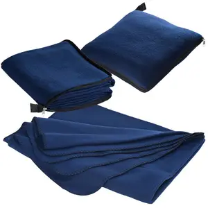 2 in 1 Travel Blankets with pillow blankets Polar Fleece Blankets used in Airline Bus Car Train & Picnic By Avior Industries