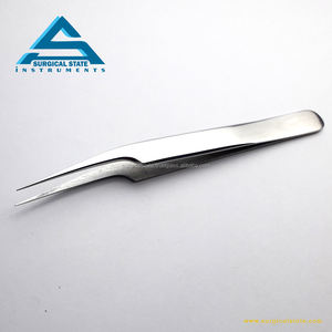 Pinzas de extensión de pestañas de titanio de Micro precisión, fórceps curvos angulares con revestimiento multicolor para dar forma a las cejas - Product Image 5