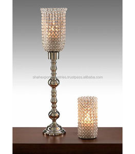 Gold <b>Crystal</b> Metal Wedding Tabletop Decorative Tall Hurricanes <b>Candle</b> Holder Event Party Decoration Centerpieces - Product Image 4