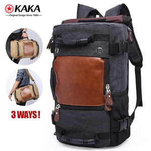 Factory Best Seller Outdoor <strong>Rucksack</strong> <strong>Camping</strong> Travel Black Canvas Men Hiking Travel Custom Laptop Backpack - Product Image 1