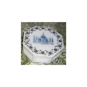 Boîtes en marbre sculpté du Taj Mahal - Product Image 1
