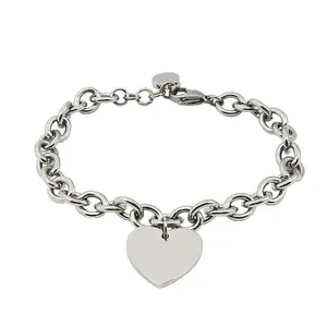 OEM Stainless Steel Chain Bracelet Heart For Girls