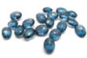 NATURAL loodon Blue Topaz Loose briolette jemstone Oval faceted CUT - Product Image 2