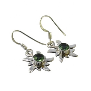 Premier Designs 925 boucles d'oreilles en argent Sterling vert améthyste goutte or Rose Vintage fleur motif cadeau de fiançailles pour femme fille - Product Image 1