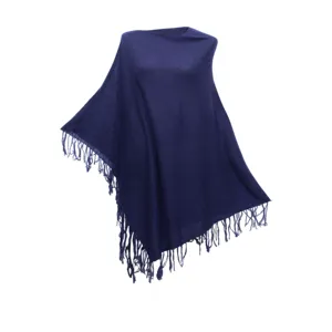 Beautiful High Fashion Tassel Thin Cashmere Poncho Available At Best Price