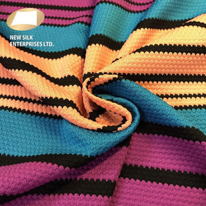 Ananas à rayures colorées, en Polyester spandex, tissu pour la plage - Product Image 4